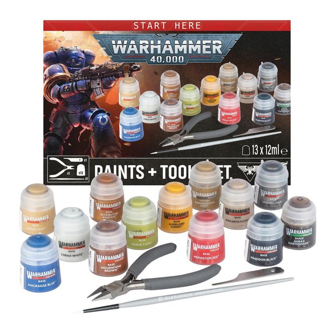 Hovedbilde WARHAMMER 40K: PAINTS+TOOLS