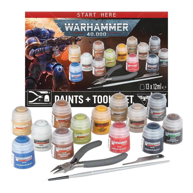 WARHAMMER 40K: PAINTS+TOOLS